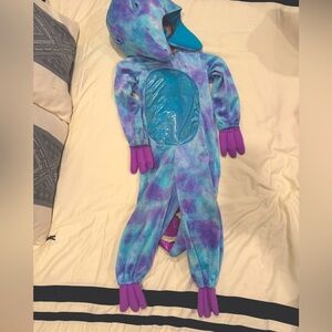 Pottery Barn kids purple and blue stegosaurus costume size 4-6